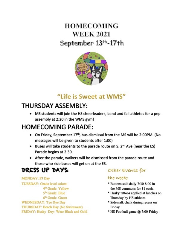 WMS Homecoming Information