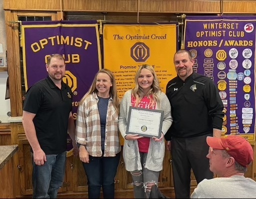 optimist student of the month